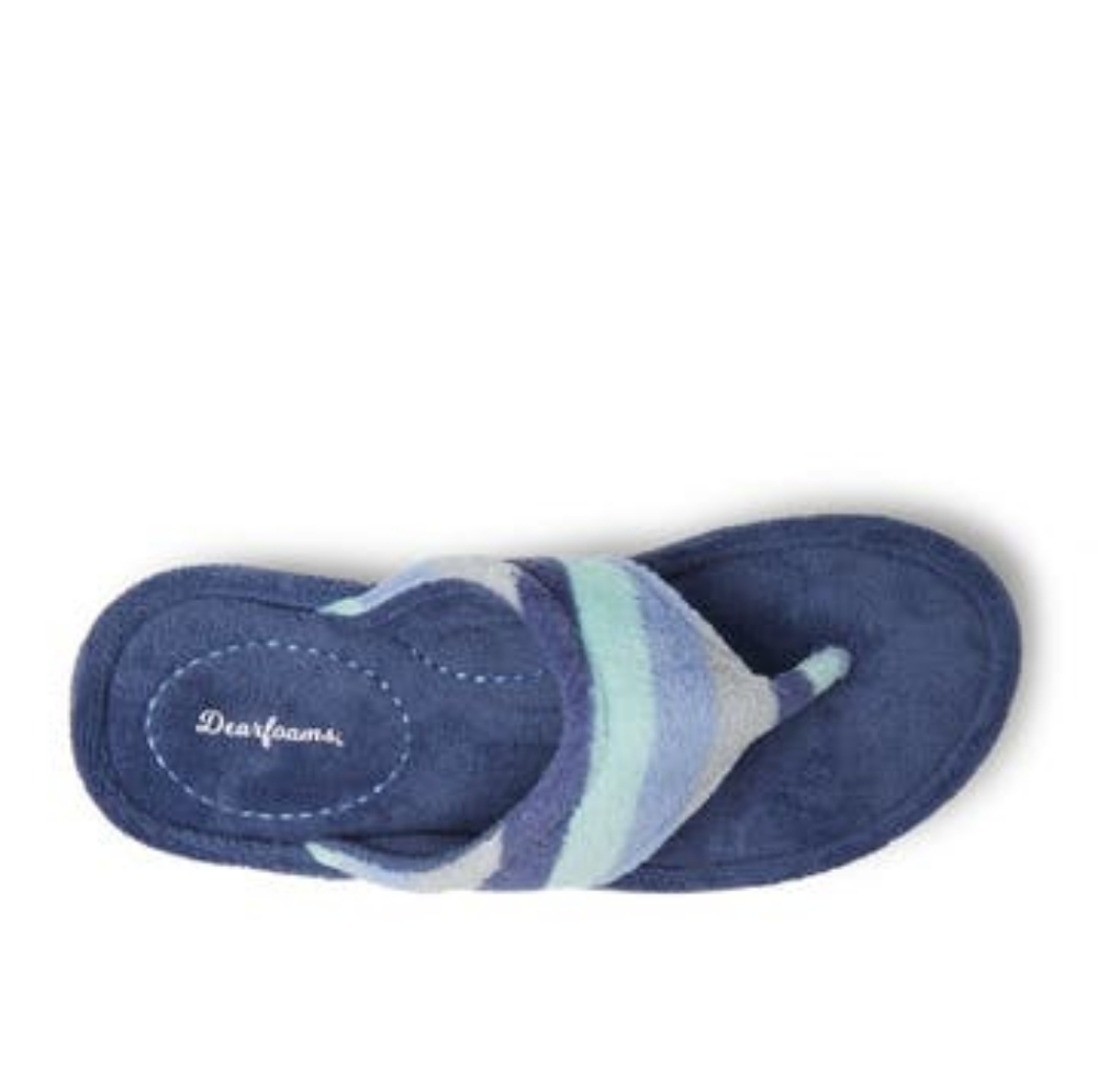 Dearfoams Melanie Terry Cloth Thong Slippers XL